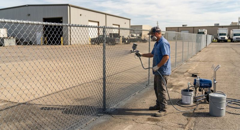 Commercial Fence Painting in Loveland, CO
