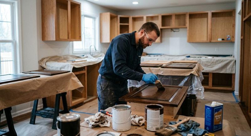 Kitchen Cabinet Staining in Kokomo, IN