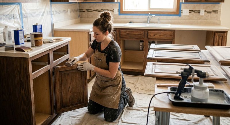 Oak Cabinet Refinishing in Terre Haute, IN