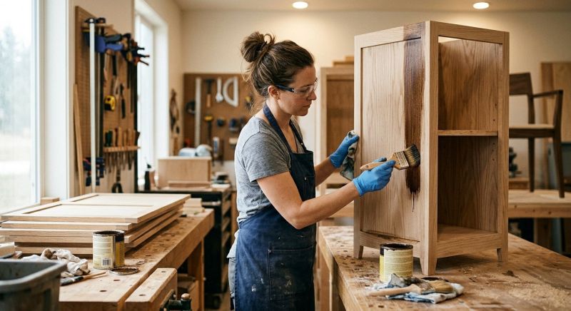 Wood Cabinet Staining in Lafayette, IN